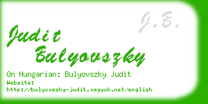 judit bulyovszky business card